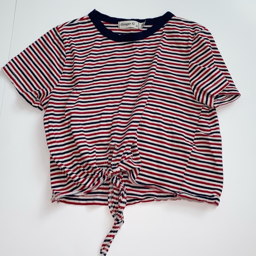 Red White & Blue Crop Top